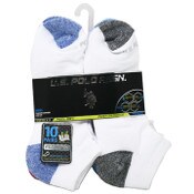 Wholesale - 10pk MEN WHT L/C CUSHION SOCKS U.S. POLO ASSN. SIZE 6-12 C/P 48, UPC: 662239080514